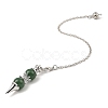 Natural Green Aventurine Pointed Dowsing Pendulums G-K338-29P-06-2