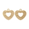 Brass Etched Metal Embellishments Pendants KKC-D001-04KCG-1