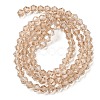 Transparent Electroplate Glass Beads Strands GLAA-F029-3mm-C12-2