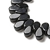 Natural Black Mahogany Obsidian Beads Strands G-B064-B53-4
