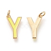 Brass Enamel Pendants KK-R139-02Y-2