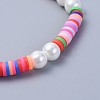 Handmade Polymer Clay Heishi Beads Kids Stretch Bracelets BJEW-JB04326-M-3