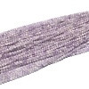 Natural Lavender Amethyst Beads Strands G-O166-28-4mm-01-1