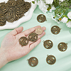 40Pcs Tibetan Style Hollow Alloy Pendants TIBEP-FH0001-29AB-3