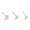 30Pcs 3 Size 304 Stainless Steel Ball Stud Earring Post STAS-LS0001-06S-1