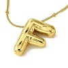 Ion Plating(IP) Initial Letter 304 Stainless Steel Pendant Necklace NJEW-R265-05G-F-1