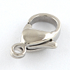 Tarnish Resistant Polished 316 Surgical Stainless Steel Lobster Claw Clasps STAS-R072-13A-2