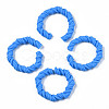 Polymer Clay Twist Rope Open Ring CLAY-N010-031-06-1