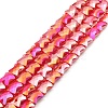 AB Color Plate Glass Beads Strands EGLA-P051-06A-B04-1