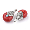 Tibetan Style Resin Pendants RESI-T022-16A-2
