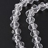 Clear Faceted Glass Bicone Beads Strands X-GLAA-S026-6mm-07-3