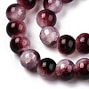 Crackle Baking Paint Imitation Jade Glass Beads Strands DGLA-T003-10mm-14-2