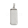 304 Stainless Steel Pendant Cabochon Settings X-STAS-Z118-02P-1