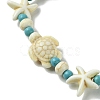 Synthetic Turquoise Beaded Stretch Bracelets for Women BJEW-JB13597-02-3