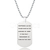 201 Stainless Steel To My Son Dog Tag Pendant Ball Chain Necklaces FS-WG527E6-12-1