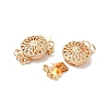 Rack Plating Flower Brass Box Clasps KK-Q183-100G-2