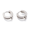 Tarnish Resistant 201 Stainless Steel Huggie Hoop Earrings Findings STAS-A167-01A-P-1