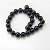 Synthetic Black Stone Beads Strands G-G088-12mm-2