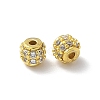Brass Micro Pave Cubic Zirconia Beads KK-A236-08G-02-1