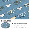 24Pcs 4 Styles Valentine's Day 304 Stainless Steel Connector Charms STAS-DC0011-68-4