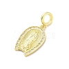 Brass Micro Pave Cubic Zirconia Virgin Mary European Dangle Charms KK-D325-27G-02-2