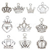 60Pcs 10 Style Alloy Pendants FIND-SC0005-21-1