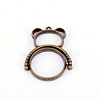 Alloy Open Back Bezel Pendants(rotatable) PALLOY-WH0070-46AB-1