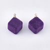 Flocky Acrylic Pendants FIND-T046-30-10-2