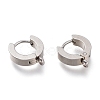 Tarnish Resistant 201 Stainless Steel Huggie Hoop Earrings Findings STAS-A167-01C-P-1