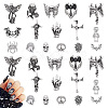 64Pcs 16 Styles Halloween Themed Alloy Cabochons DIY-GA0007-20-1