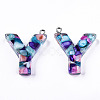 Transparent Epoxy Resin Pendants LS-CRES-S364-001Y-1