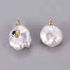 Natural Cultured Freshwater Pearl Pendants PEAR-F008-31G-05-2
