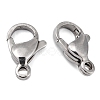 Tarnish Resistant Polished 304 Stainless Steel Lobster Claw Clasps X-STAS-R072-39A-2