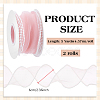 5 Yards Organza Plastic Ribbon with Plastic Pearl Edged OCOR-WH0101-185D-2