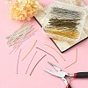 160Pcs 4 Colors Brass Flat Head Pins KK-YW0002-11-5