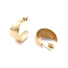 Ion Plating(IP) 304 Stainless Steel Chunky C-shape Stud Earrings EJEW-P198-05G-2