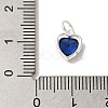925 Sterling Silver Cubic Zirconia Heart Charms with Jump Rings FIND-U013-10S-07-3