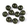 Spray Painted Round Natural Schima Wood Beads WOOD-A018-8mm-14-1