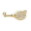 Brass Micro Pave Cubic Zirconia Pendants KK-M322-22G-1