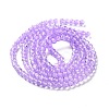 Spray Painted Crackle Glass Beads Strands CCG-Q002-4mm-04-5