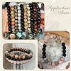 2 Strands Round Natural Black Onyx(Dyed & Heated) Beads Strands G-SP0001-24-5