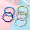 Acrylic Beaded Stretch Bracelets for Women Men BJEW-JB13400-1