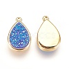 Resin Imitation Druzy Crystal Pendants KK-O101-A05-2