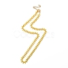 Enamel Ear of Wheat Link Chain Necklace NJEW-P220-02G-08-1