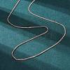 Long-Lasting Plated Brass Curb Chain Necklaces NJEW-K112-07RG-NF-1