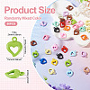 50Pcs Baking Paint Acrylic Pendants OACR-TA0004-83D-4