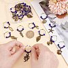 Alloy & Glass Bead Wine Glass Charms AJEW-GO00022-4