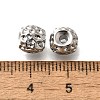 Brass Micro Pave Cubic Zirconia Beads KK-M318-39P-03-2