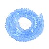 Frosted Transparent Glass Beads Strands GLAA-N054-4mm-10-2