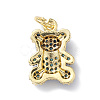 Rack Plating Brass Micro Pave Cubic Zirconia Charms KK-H443-06G-01-2